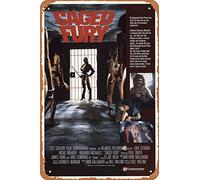 Muecddoa Movie Poster Classic Metal Sign Caged Fury (1990) Wall Art Decor Tin Sign-8x12inch