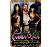 Muecddoa Movie Poster Classic Metal Sign Cannibal Women in the Avocado Jungle of Death (1989) Wall Art Decor Tin Sign-8x12inch