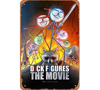 Muecddoa Movie Poster Classic Metal Sign Dick Figures: The Movie (2013) Wall Art Decor Tin Sign-8x12inch