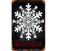 Muecddoa Movie Poster Classic Metal Sign Krampus: The Devil Returns (2016) Wall Art Decor Tin Sign-8x12inch
