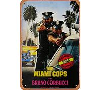 Muecddoa Movie Poster Classic Metal Sign Miami Supercops (1985) Wall Art Decor Tin Sign-8x12inch