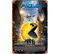 Muecddoa Movie Poster Classic Metal Sign Pixels (2015) Wall Art Decor Tin Sign-8x12inch
