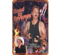 Muecddoa Movie Poster Classic Metal Sign Road to Revenge (1993) Wall Art Decor Tin Sign-8x12inch