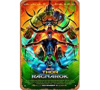 Muecddoa Movie Poster Classic Metal Sign Thor: Ragnarok (2017) Wall Art Decor Tin Sign-8x12inch