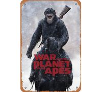 Muecddoa Movie Poster Classic Metal Sign War for the Planet of the Apes (2017) Wall Art Decor Tin Sign-8x12inch