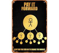 muecddoa Pay It Forward Minimal Movie Poster V5 Retro Vintage Decorative Metal Tin Sign 8x12 Inch.
