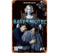 muecddoa Poster Metal Wall Tin Sign Bates Motel Celebrity Poster TV Movie Poster Retro Gift Karaoke Man Cave Bars Cafes Decor Vintage Art Decorations Metal Signs 8"x12"