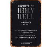Muecddoa Retro Musical Poster Tin Sign ARCHITECTS Holy Hell 2018 2019 Tour Poster Print for Movie Home Bar Pub Garage Wall Decor Gifts Art 8x12 Inches Vintage Metal sign.