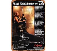 Muecddoa Retro Musical Poster Tin Sign BLACK LABEL SOCIETY Order Of The Black 2011 UK Tour Poster Print for Movie Home Bar Pub Garage Wall Decor Gifts Art 8x12 Inches Vintage Metal sign.
