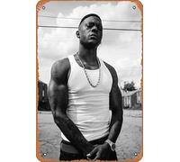 Muecddoa Retro Musical Poster Tin Sign BOOSIE BADAZZ Touch Down 2 Cause Hell Poster Print for Movie Home Bar Pub Garage Wall Decor Gifts Art 8x12 Inches Vintage Metal sign.