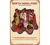 Muecddoa Retro Musical Poster Tin Sign EARTH WIND & FIRE The Ultimate Collection Poster Print for Movie Home Bar Pub Garage Wall Decor Gifts Art 8x12 Inches Vintage Metal sign.