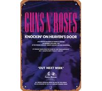 Muecddoa Retro Musical Poster Tin Sign GUNS N ROSES Knockin? On Heaven?s Door Poster Print for Movie Home Bar Pub Garage Wall Decor Gifts Art 8x12 Inches Vintage Metal sign.