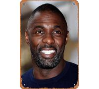 Muecddoa Retro Musical Poster Tin Sign IDRIS ELBA Actor Poster Print for Movie Home Bar Pub Garage Wall Decor Gifts Art 8x12 Inches Vintage Metal sign.