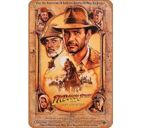 Muecddoa Retro Musical Poster Tin Sign Indiana Jones and the Last Crusade Movie Poster - Classic 80's Vintage Poster Print for Movie Home Bar Pub Garage Wall Decor Gifts Art 8x12 Inches Vintage Metal