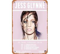 Muecddoa Retro Musical Poster Tin Sign JESS GLYNNE I Cry When I Laugh February 2016 UK Tour Poster Print for Movie Home Bar Pub Garage Wall Decor Gifts Art 8x12 Inches Vintage Metal sign.