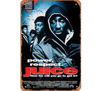 Muecddoa Retro Musical Poster Tin Sign Juice Movie Poster Print for Movie Home Bar Pub Garage Wall Decor Gifts Art 8x12 Inches Vintage Metal sign.