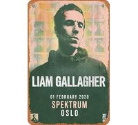 Muecddoa Retro Musical Poster Tin Sign LIAM GALLAGHER Why Me? Why Not.Tour: OSLO Spektrum Poster for Movie Home Bar Pub Garage Wall Decor Gifts Art 8x12 Inches Vintage Metal sign.
