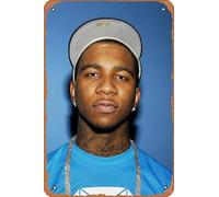 Muecddoa Retro Musical Poster Tin Sign LIL B Rapper Poster Print for Movie Home Bar Pub Garage Wall Decor Gifts Art 8x12 Inches Vintage Metal sign.