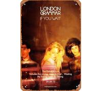 Muecddoa Retro Musical Poster Tin Sign LONDON GRAMMAR If You Wait Poster Print for Movie Home Bar Pub Garage Wall Decor Gifts Art 8x12 Inches Vintage Metal sign.
