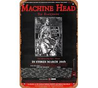 Muecddoa Retro Musical Poster Tin Sign MACHINE HEAD The Blackening Poster Print for Movie Home Bar Pub Garage Wall Decor Gifts Art 8x12 Inches Vintage Metal sign.