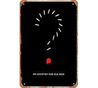 Muecddoa Retro Musical Poster Tin Sign No Country for Old Men - Book Cover Poster - Cormac McCarthy - Three Size A3, A4 and A5 - Unframed - Wall Art Print for Movie Home Bar Pub Garage Wall Decor