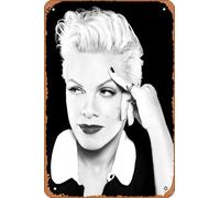 Muecddoa Retro Musical Poster Tin Sign PINK Beautiful Trauma World Tour 2018/2019 Poster Print for Movie Home Bar Pub Garage Wall Decor Gifts Art 8x12 Inches Vintage Metal sign.