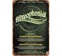 Muecddoa Retro Musical Poster Tin Sign STEREOPHONICS A Day At The Races 2001 UK Tour Poster Print for Movie Home Bar Pub Garage Wall Decor Gifts Art 8x12 Inches Vintage Metal sign.