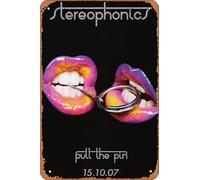 Muecddoa Retro Musical Poster Tin Sign STEREOPHONICS Pull The PIn Poster Print for Movie Home Bar Pub Garage Wall Decor Gifts Art 8x12 Inches Vintage Metal sign.