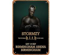 Muecddoa Retro Musical Poster Tin Sign STORMZY Birmingham Arena Poster H.I.T.H. 2020 UK Tour for Movie Home Bar Pub Garage Wall Decor Gifts Art 8x12 Inches Vintage Metal sign.