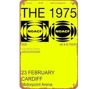 Muecddoa Retro Musical Poster Tin Sign THE 1975 - CARDIFF Motorpoint Arena Poster | Notes on a Conditional Form 2020 Tour for Movie Home Bar Pub Garage Wall Decor Gifts Art 8x12 Inches Vintage Metal