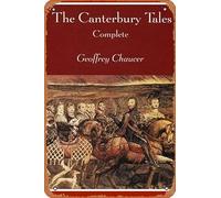 Muecddoa Retro Musical Poster Tin Sign The Canterbury Tales By Geoffrey Chaucer - Book Cover Poster Print for Movie Home Bar Pub Garage Wall Decor Gifts Art 8x12 Inches Vintage Metal sign.
