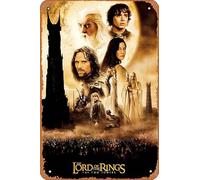 Muecddoa Retro Musical Poster Tin Sign The Lord of the Rings- The Twin Towers Movie Poster - Classic 00's Vintage Poster Print for Movie Home Bar Pub Garage Wall Decor Gifts Art 8x12 Inches Vintage
