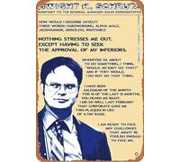 muecddoa The Office - Dwight Schrute - Quotes - Poster Vintage Retro Collectible tin Sign Wall Decoration 8x12 inch Poster Home bar Restaurant Garage Cafe Art Metal Sign Gift