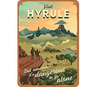 muecddoa Tin Sign Vintage Legend Of Zelda Hyrule Travel Posters Video Game Poster Canvas Poster Mural Art Poster Home Decoration Player Room Decoration Wall Decor Decorations Art Poster Gift Metal