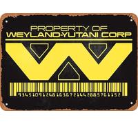 Muecddoa Vintage Poster 8 X 12 Inches - Aliens Posters Property of Weyland-Yutani Corp Retro Vintage Metal Tin Sign for Home Bar Pub Garage Decor Gifts