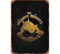 Muecddoa Vintage Tin Sign The Mighty Mighty Bosstone Ska Music Gold Musical Bar Pub Cafe Wall Kitchen Bathroo Poster Karaoke Retro Metal Sign Decor Art 8x12 inch