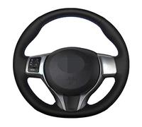 MUEdie For Toyota Yaris 2012 2013 2014 2015 2016 2017 2018 Car Steering Wheel Cover Hand stitched Black Genuine Leather