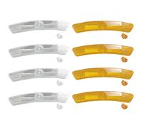 MUEEAD 8pcs Bicycle Reflectors, Spoke Reflectors, Cat Eye Reflectors,Suitable for bicycles with spoked wire wheels (Yellow, White)