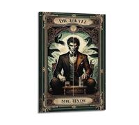 muegrbgs Dr. Jekyll And Mr. Hyde Cover Poster Wall Art Cover Room Vintage Poster Decorative Painting for Living Room Bed Room Elegant Aesthetic Poster 16x24inch(40x60cm) Frame-style