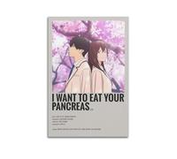 muegrbgs I Want to Eat Your Pancreas Poster Wall Art Cover Room Vintage Poster Decorative Painting for Living Room Bed Room Elegant AestheticPoster 12x18inch(30x45cm) Unframe-style