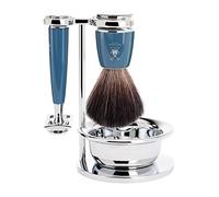 MÜHLE 4-Piece Rytmo Black Fibre Shaving Set with Bowl, Petrol Blue, S 21 M 2233 SSR