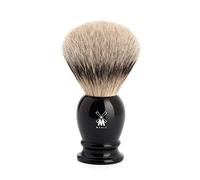 MÜHLE Classic Shaving Brush - shaving brush with Silberspitz badger hair - large - handle made of black precious resin - handcrafted