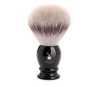 MÜHLE Classic Shaving Brush - Shaving brush with silvertip fibre - large - handle made of black precious resin - handcrafted - vegan