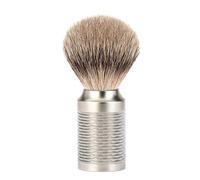 MÜHLE ROCCA Pure Matt Stainless Steel Silvertip Shaving Brush