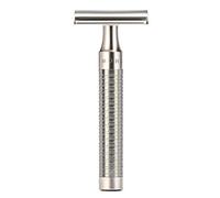 MÜHLE Rocca Safety Razor, Stainless Steel Handle silver matt, Closed Comb