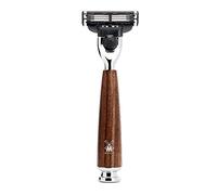 MÜHLE Rytmo System Razor, Dark Ash Wood Handle, German Manufactory Quality