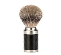 091M96 MÜHLE ROCCA Stainless Steel / Black Silvertip Badger Shaving Brush