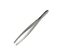 MÜHLE Tweezers - Stainless Steel, 90 mm - with Angled tip for Precise Plucking, Vegan, Hypoallergenic, in a Cotton Pouch
