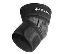 MUELLER Adjustable Elbow Brace - Adults One Size Compression Support for Men & Women - Tennis Elbow Sleeve for Golf Painting Work & Sports - HydraMesh Breathable Fabric - Fits 7-14 inch Elbows - Black