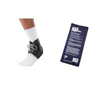 Mueller Ankle Brace Adjust to Fit Laced Firm Support Small with Koolpak Premium Reusable Ice Pack